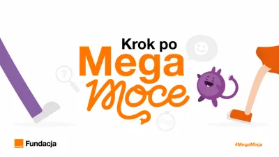 Grafika promująca program MegaMoce z tegorocznym hasłem Krok po MegaMoce